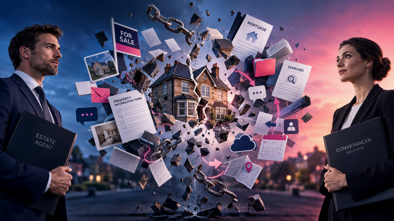 The estate agent isn’t the problem. The conveyancer isn’t the problem. The transaction is.